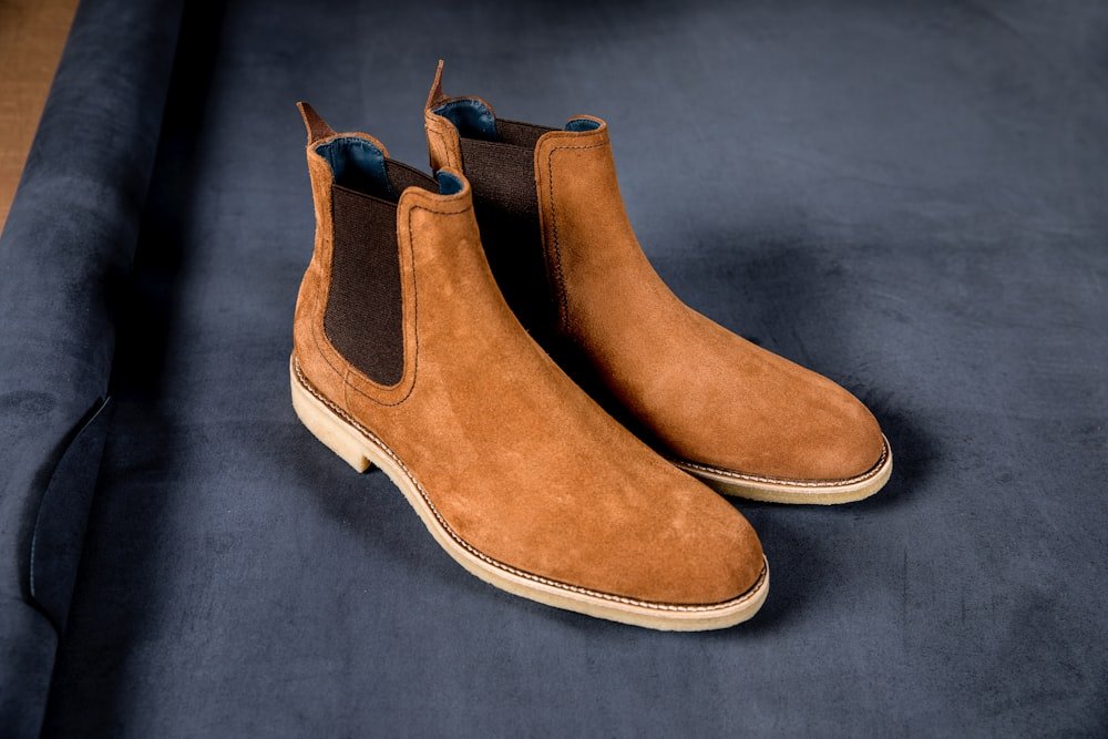 Walnut Textured Leather Work Boots